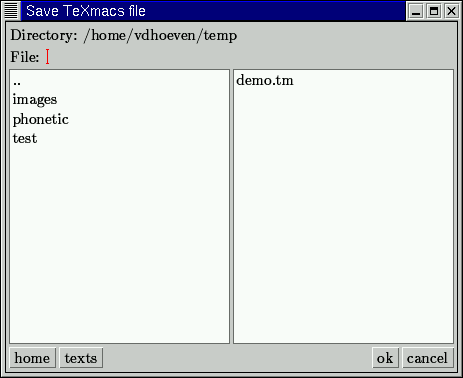 Save TeXmacs file (step 2)