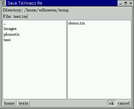 Save TeXmacs file (step 3)