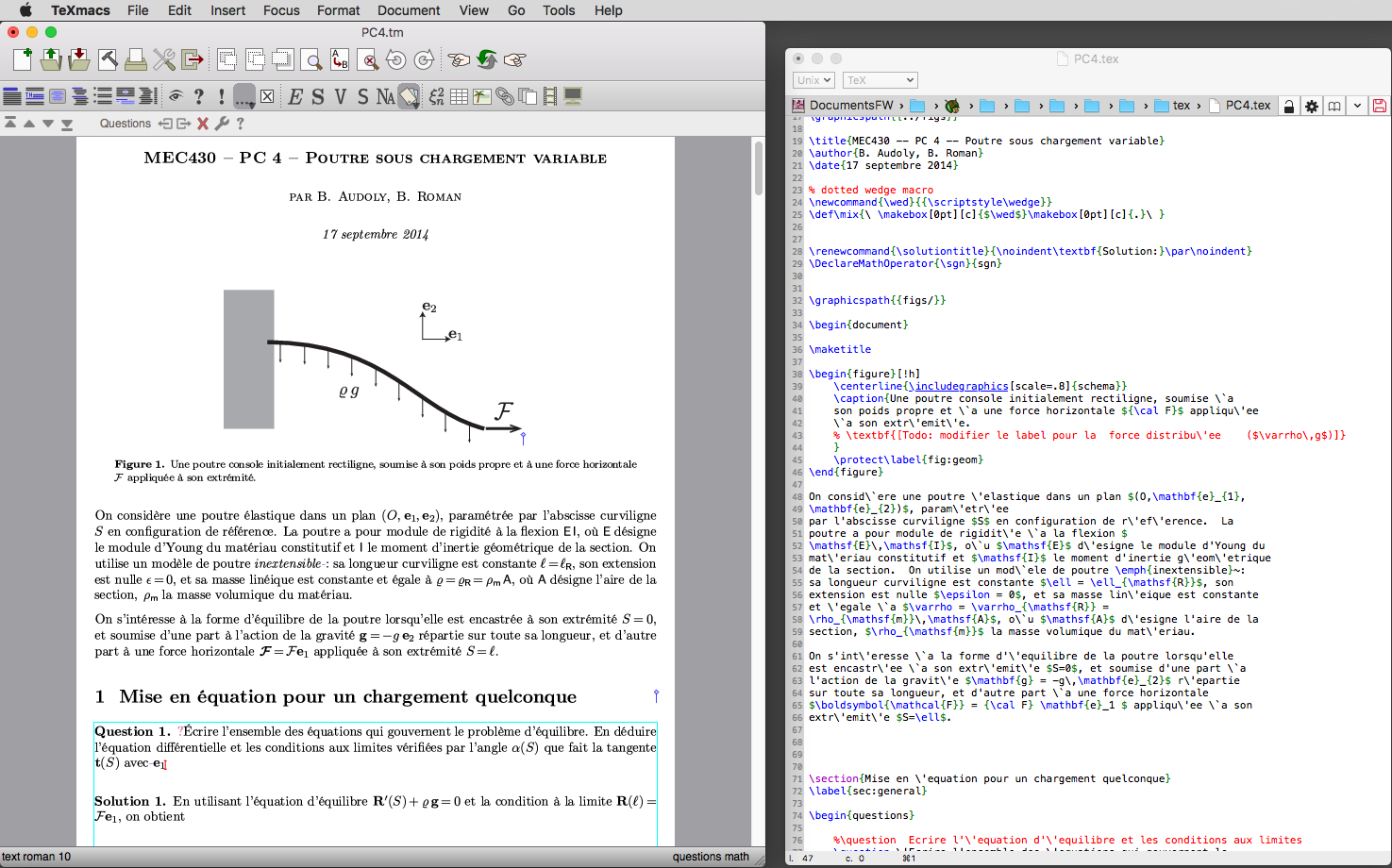 texmacs paste tex