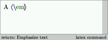 Emphasizing text (step 1)
