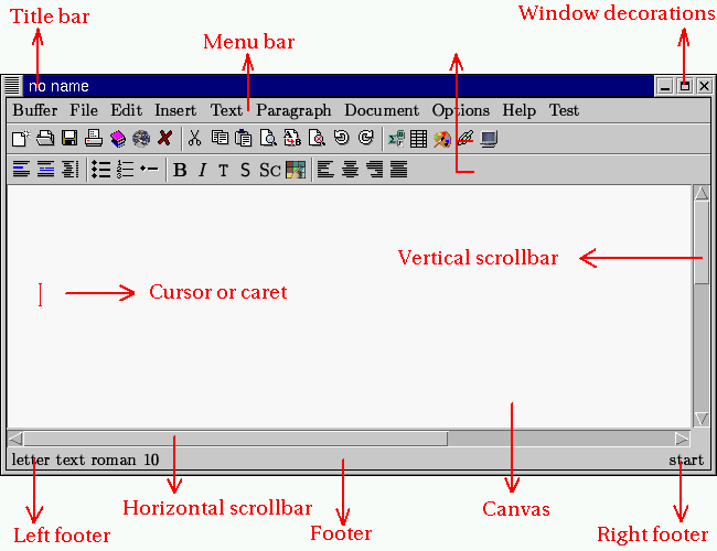 The TeXmacs window
