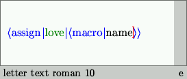 Type macro (step 1)