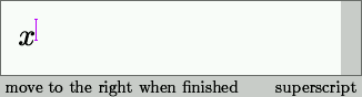 Typing a power (step 2)