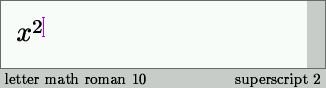 Typing a power (step 3)