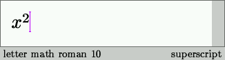 Typing a power (step 4)