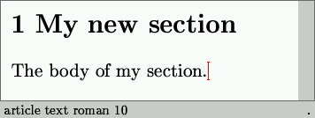 Changing the document style