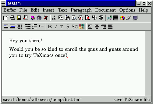Autosave the simple text